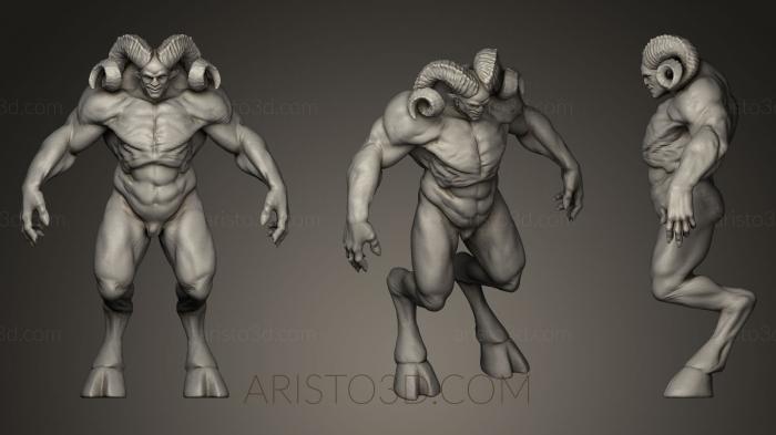 Figurines heroes, monsters and demons (STKM_0304) 3D model for CNC machine